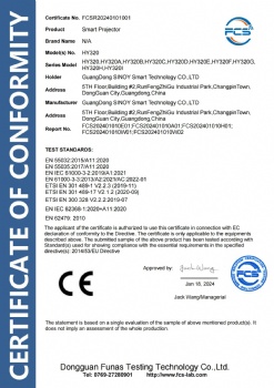 HY320 with CE ,ROHS ,FCC ID Report